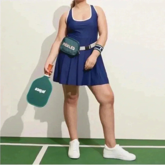NWOT Prince Pickleball Women's Cross-Back Pleated Dress - Picture 1 of 3